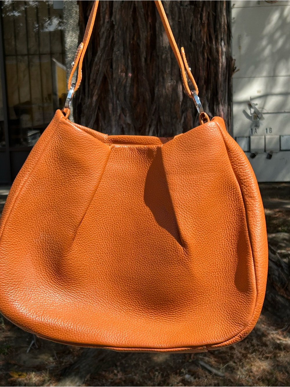 Rossi & Caruso Orange Leather Shoulder Bag